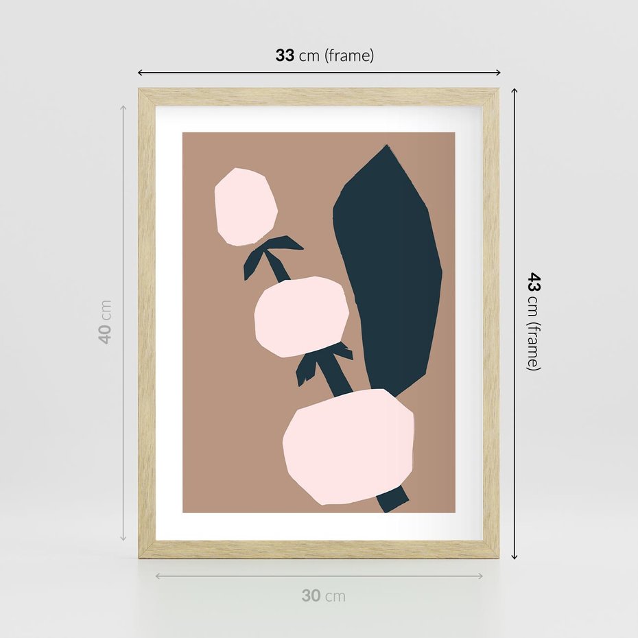 Plakat w ramie 30x40 - Harmonia Boho Ducha - abstrakcyjny obraz, plakat - rama drewno