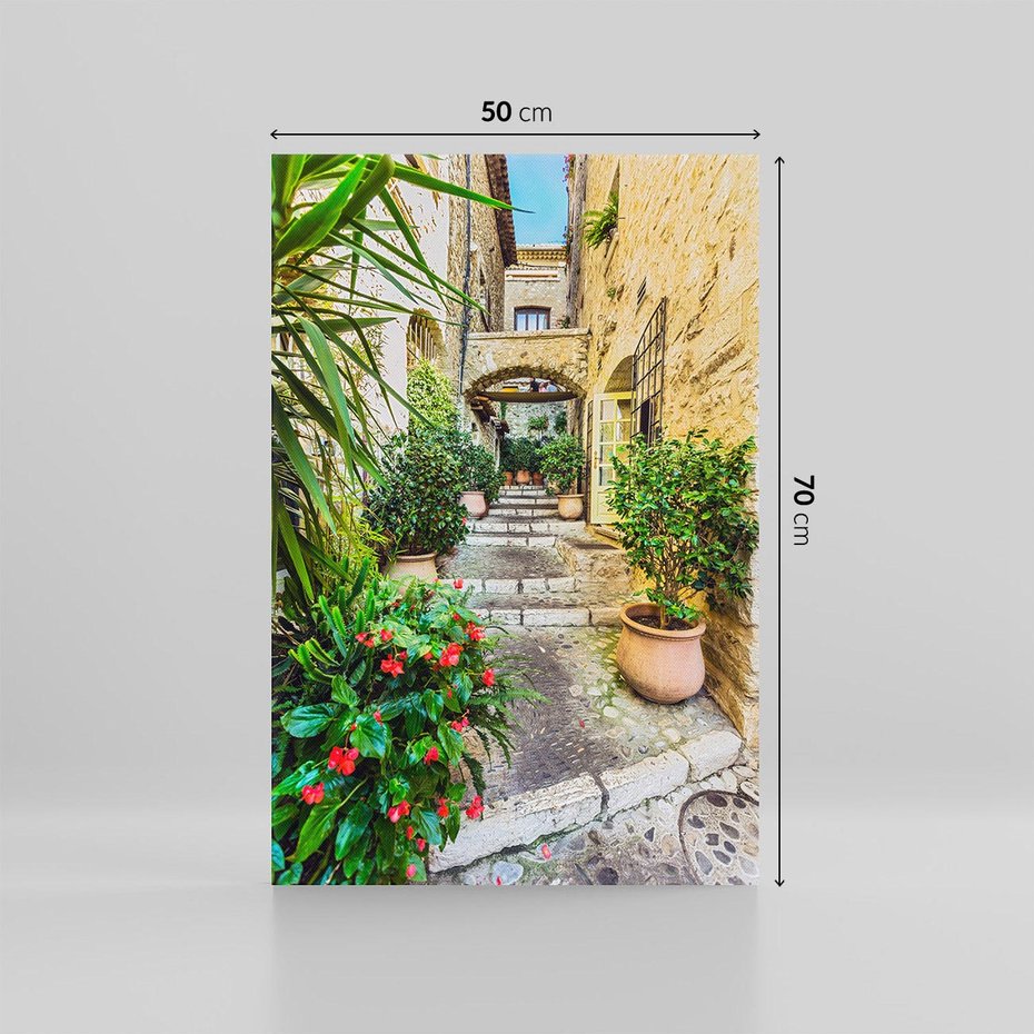 Obraz na płótnie 50x70 - Perspektywa uliczki malownicza - uliczka, perspektywa