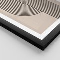 Plakat w ramie 50x70 - Puls Abstrakcji - abstrakcyjne linie, geometria - rama czarna
