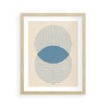Plakat w ramie 40x50 - Wnętrza Refleksji - geometryczne kształty, koła - rama drewno