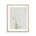 Plakat w ramie 40x50 - Sztuka Prostoty - minimalistyczny wazon, źdźbła traw - rama drewno