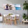 Obraz na płótnie 120x40 - Urok Greckiej Wyspy - Santorini, Grecja