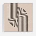 Obraz w ramie 80x80 - Puls Abstrakcji - abstrakcyjne linie, geometria - rama biała