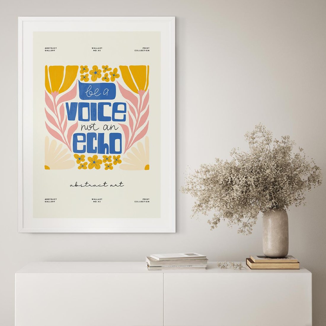 Plakat bez ramy 30x40 - Złote Impulsy - typografia, kwiaty