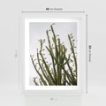 Plakat w ramie 40x50 - Ekskluzywna Roślinność - kaktusy, liście - rama biała