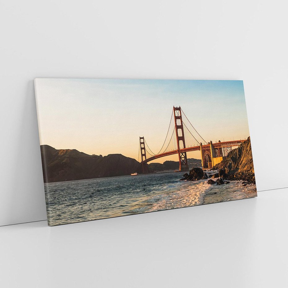 Obraz na płótnie 140x70 - Statek na morzu - Golden Gate, most