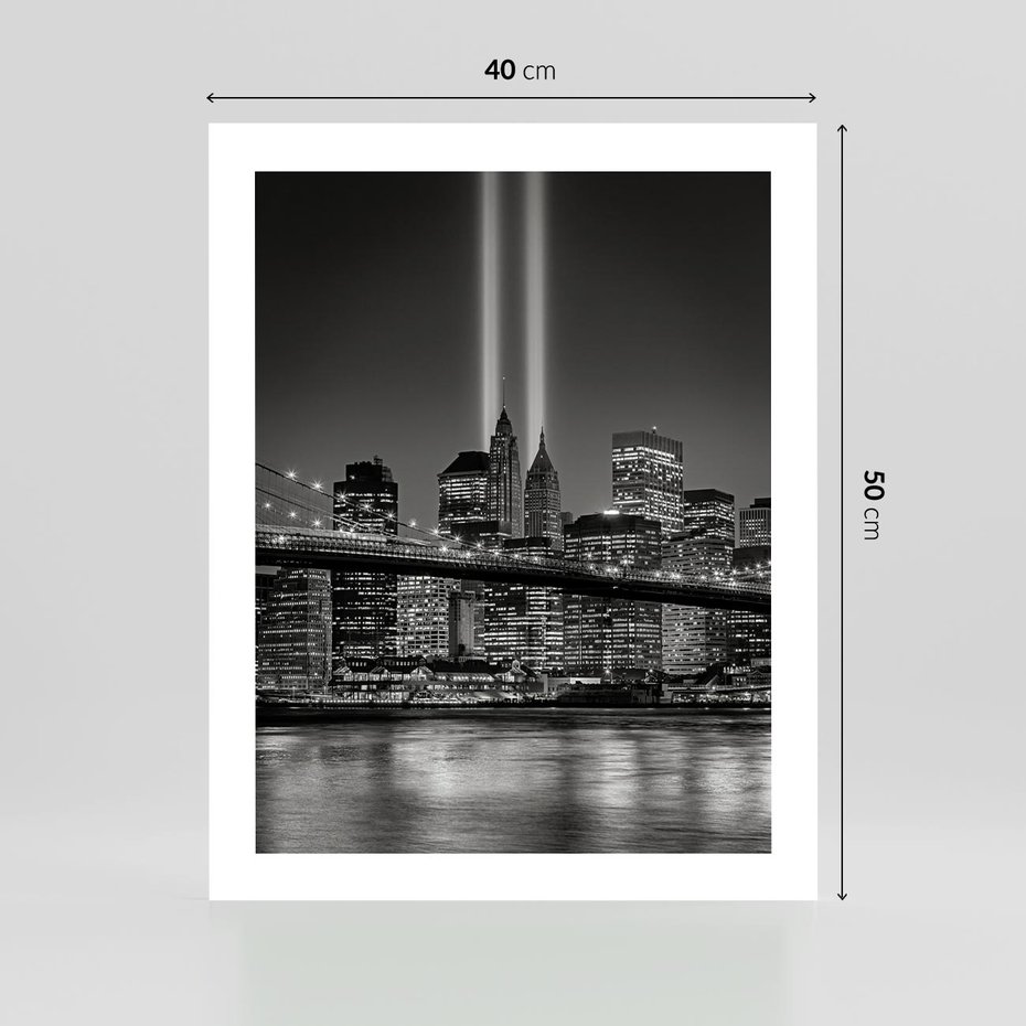 Plakat bez ramy 40x50 - Miasto ożywione nocą - miasto, noc