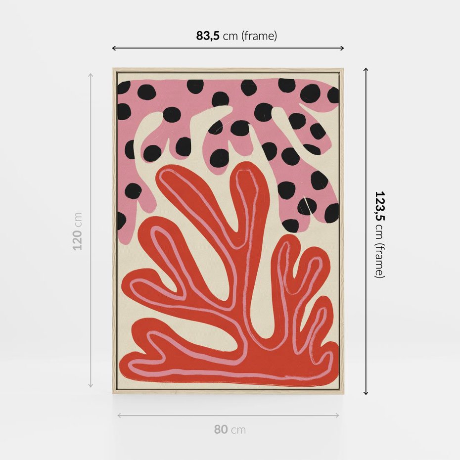 Obraz w ramie 80x120 - Księga Pastelowych Impulsów - abstrakcyjny obraz, plakat - rama drewno