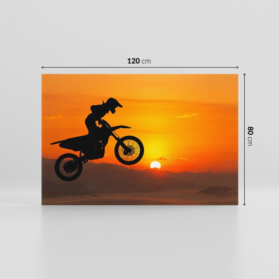 Obraz na płótnie 120x80 - Adrenalina motocyklowego motocrossu - motocykl, motocross