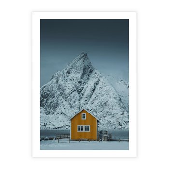 Plakat bez ramy 50x70 - Urok Norweskich Domków - Skandynawia, Norwegia