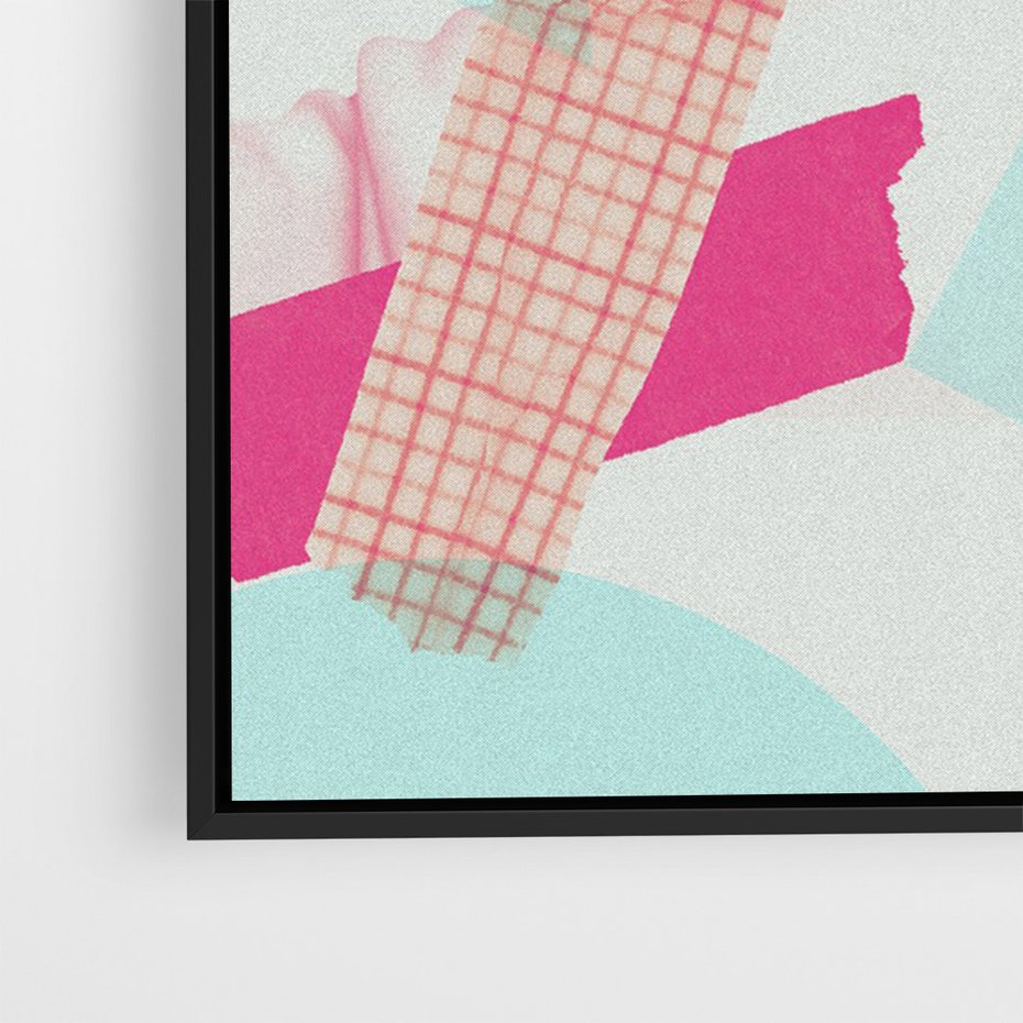 Obraz w ramie 50x70 - Sztuka w Różach - nowoczesna sztuka, kolaż ze zdjęć - rama czarna