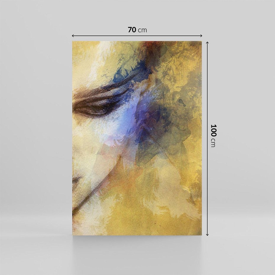 Obraz na płótnie 70x100 - Graficzna ekspresja kobiecego portretu - portret, grafika