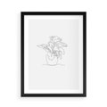 Plakat w ramie 50x70 - Rozkwitające Formy - szkic, minimalizm - rama czarna