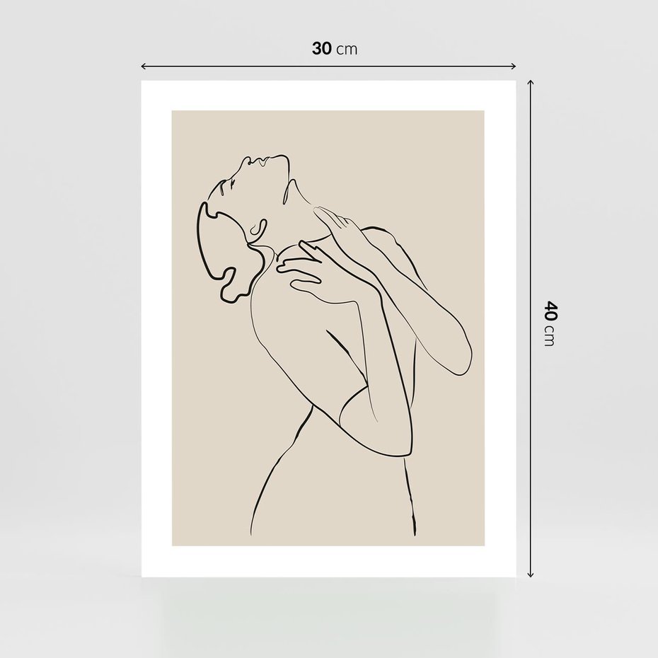 Plakat bez ramy 30x40 - Bezkresny Taniec - kobieta, szkic