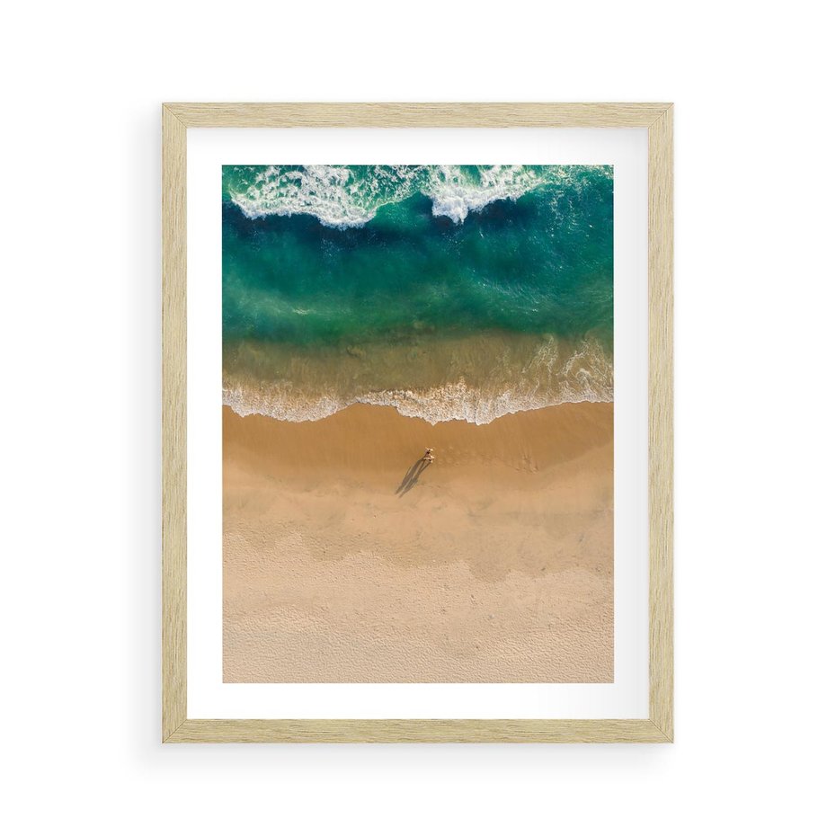Plakat w ramie 40x50 - Oaza Relaksu - plaża, morze - rama drewno