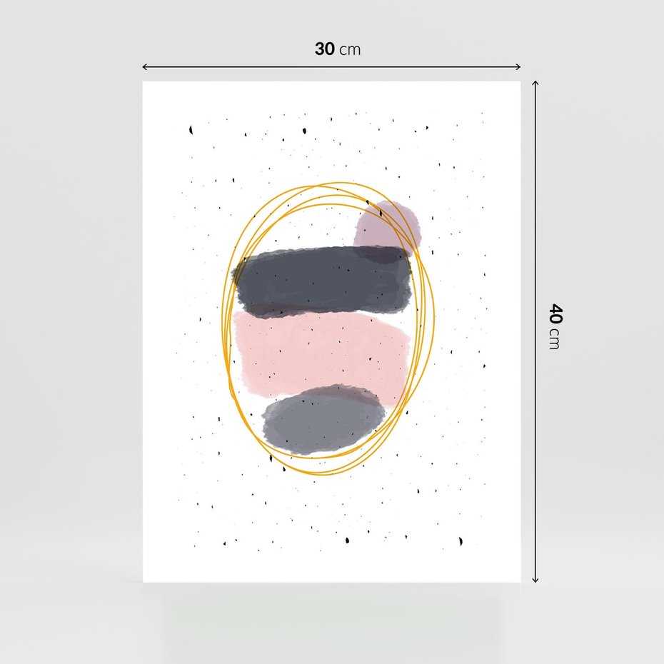 Plakat bez ramy 30x40 - Migocące Odbicia - abstrakcyjna kompozycja, jak ręcznie malowana