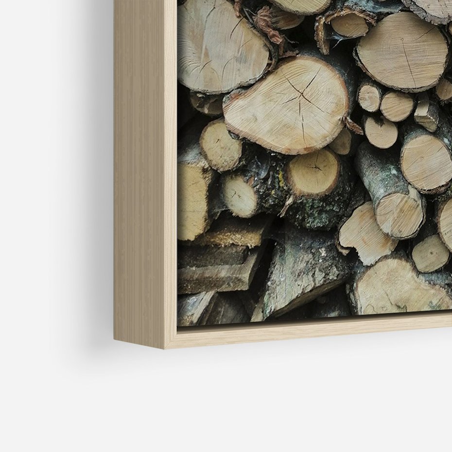 Obraz w ramie 50x70 - Bliskość Natury - drewno, las - rama drewno