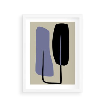 Plakat w ramie 40x50 - Harmonia Nowych Anomalii - minimalizm, boho plakat - rama biała