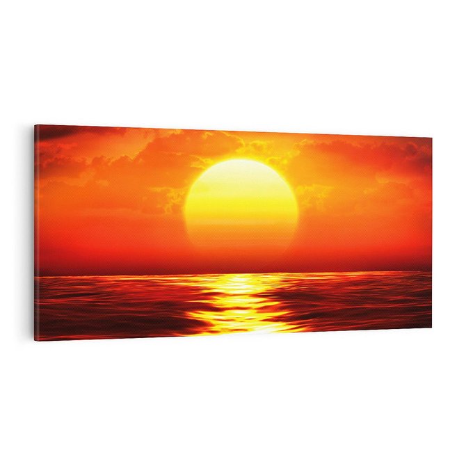 Obraz na płótnie 100x50 - Romantyczny Zachód Słońca nad Morzem - zachód, słońca