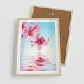 Plakat w ramie 50x70 - Magia kwitnącej wiśni - kwitnąca, wiśnia - rama drewno