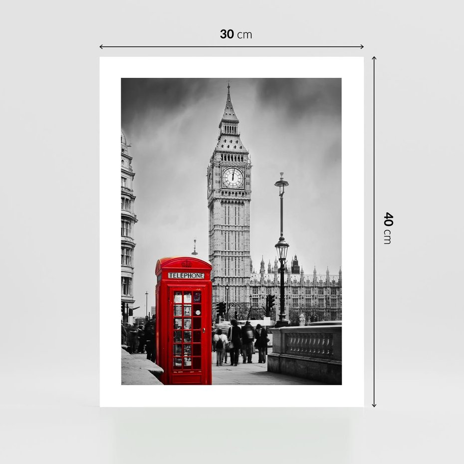 Plakat bez ramy 30x40 - Ikoniczny Big Ben w Londynie - Big Ben, Londyn