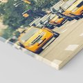 Obraz na płótnie 70x70 - Miasto Taksówek - taksówki, miasto