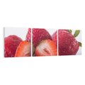 Obraz na płótnie 90x30 - Truskawki Słodki Raj - truskawki, owoce