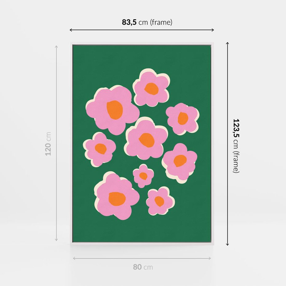 Obraz w ramie 80x120 - Przenikające Refleksje - abstrakcyjny plakat, boho styl - rama biała