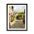 Plakat w ramie 50x70 - Włoskie Uliczki - włoska, uliczka - rama czarna