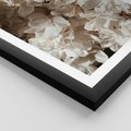Plakat w ramie 40x50 - Płatki w Detalu - białe kwiaty, zbliżenie - rama czarna