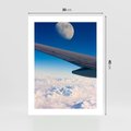 Plakat bez ramy 30x40 - Samolot ku Księżycowi - samolot, ksieżyc