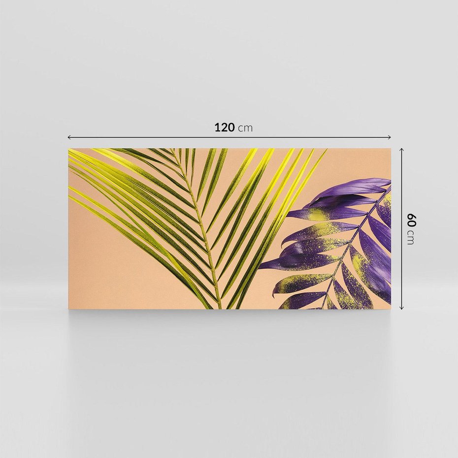 Obraz na płótnie 120x60 - Delikatne Piękno - palma, pastele
