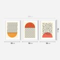 Zestaw obrazy w ramie 50x70 galeria - Graficzne, plakaty, nowoczesne - rama biała