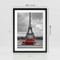 Plakat w ramie 30x40 - Paryż z wieżą Eiffla w tle - Paryż, Eiffla - rama czarna