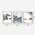 Zestaw obrazy w ramie 30x40 galeria - Górski, pejzaż, śnieg, zima - rama drewno