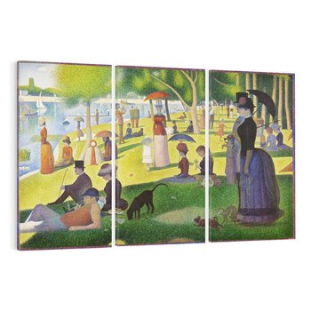 Obraz na płótnie 120x80 - "Niedziela na La Grande Jatte" (1884) Georges Seurat - Reprodukcja - reprodukcja, obraz na płótnie
