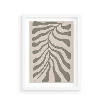 Plakat w ramie 40x50 - Zaklęte Kształty - nowoczesna sztuka, plakat modern - rama biała