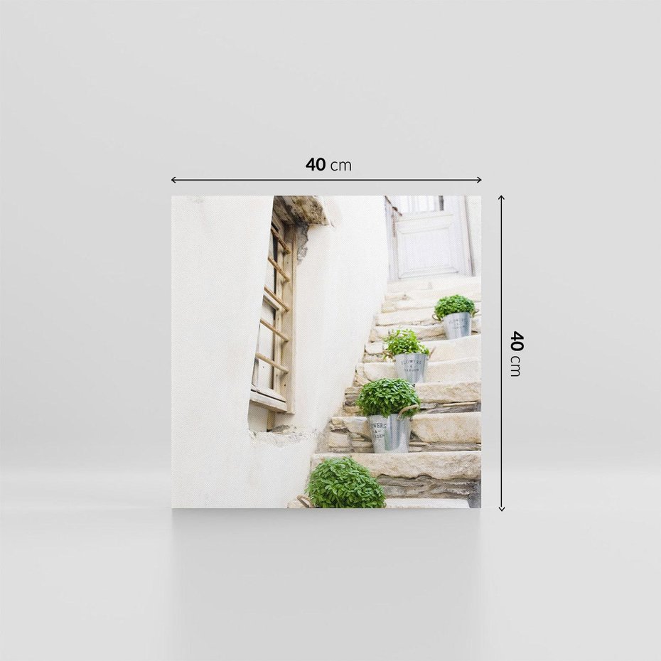 Obraz na płótnie 40x40 - Wznoszące się Marzenia - schody, perspektywa