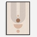 Obraz w ramie 70x100 - Strukturalne Kształty Postępu - boho plakat, minimalizm - rama czarna