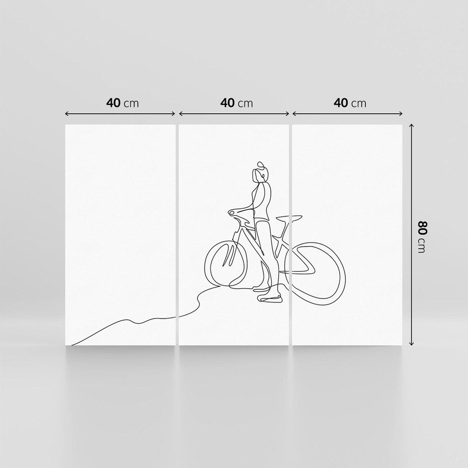 Obraz na płótnie 120x80 - Minimalistyczna Przejażdżka - szkic, minimalizm