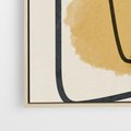 Obraz w ramie 50x50 - Rozkwitające Formy - abstrakcyjne nieregularne kształty, minimalistyczny plakat - rama drewno