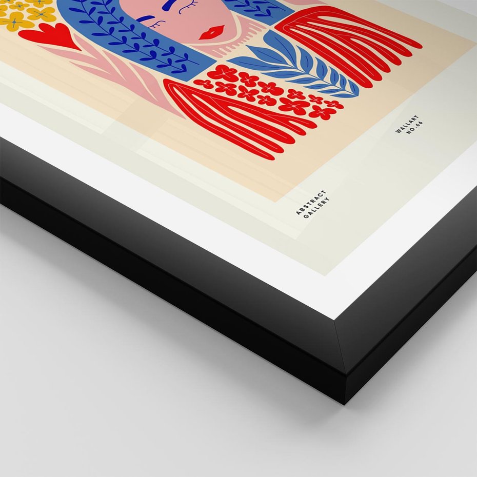 Plakat w ramie 30x40 - Impulsy Czasu - kobieca sztuka, abstrakcja - rama czarna