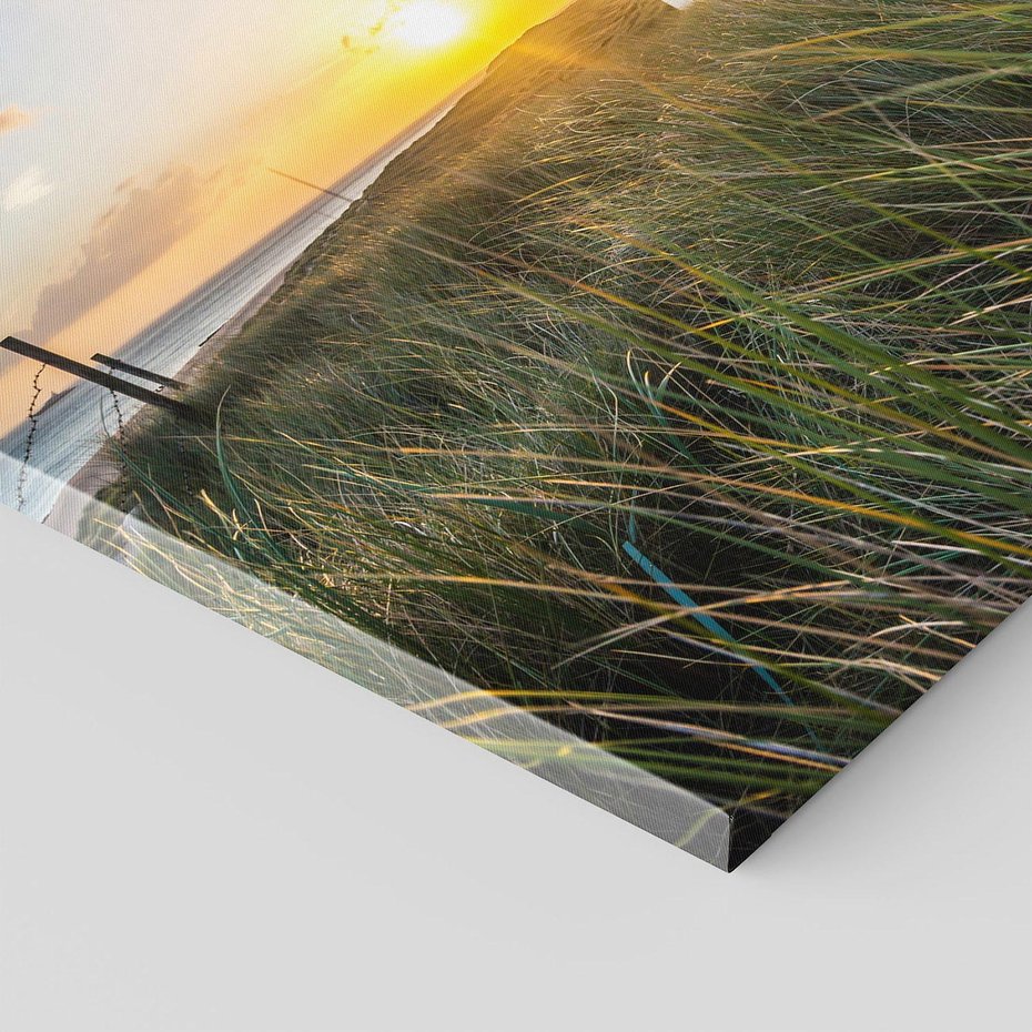 Obraz na płótnie 50x50 - Magia latarni przy zachodzie - latarnia, zachód