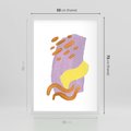 Plakat w ramie 50x70 - Kolorowe Pastelowe Spektrum - akwarela, minimalizm - rama biała