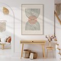 Obraz w ramie 50x70 - Nowy Rytuał - abstrakcyjna sztuka, boho kształty - rama drewno