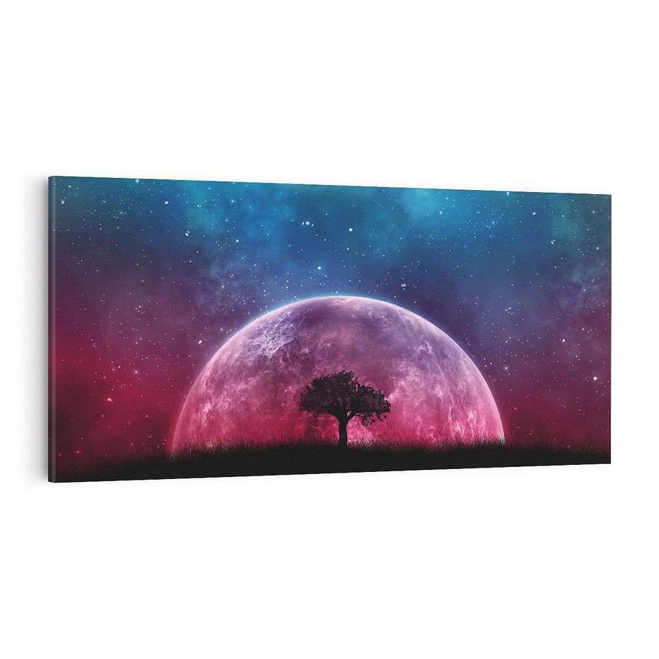 Obraz na płótnie 120x60 - Tajemnicza obecność kosmosu - księżyc, kosmos