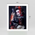 Plakat bez ramy 40x50 - Elegancka japońska gejsza - japońska, gejsza