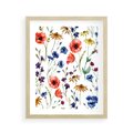 Plakat w ramie 40x50 - Kwiatowe radości na łące - kwiaty, łączka - rama drewno