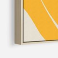 Obraz w ramie 50x70 - Migocące Formy - abstrakcyjny minimalistyczny obraz, żółta papryczka - rama drewno
