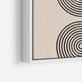 Obraz w ramie 50x50 - Bezgraniczne Odbicia - abstrakcyjne linie, geometria - rama biała